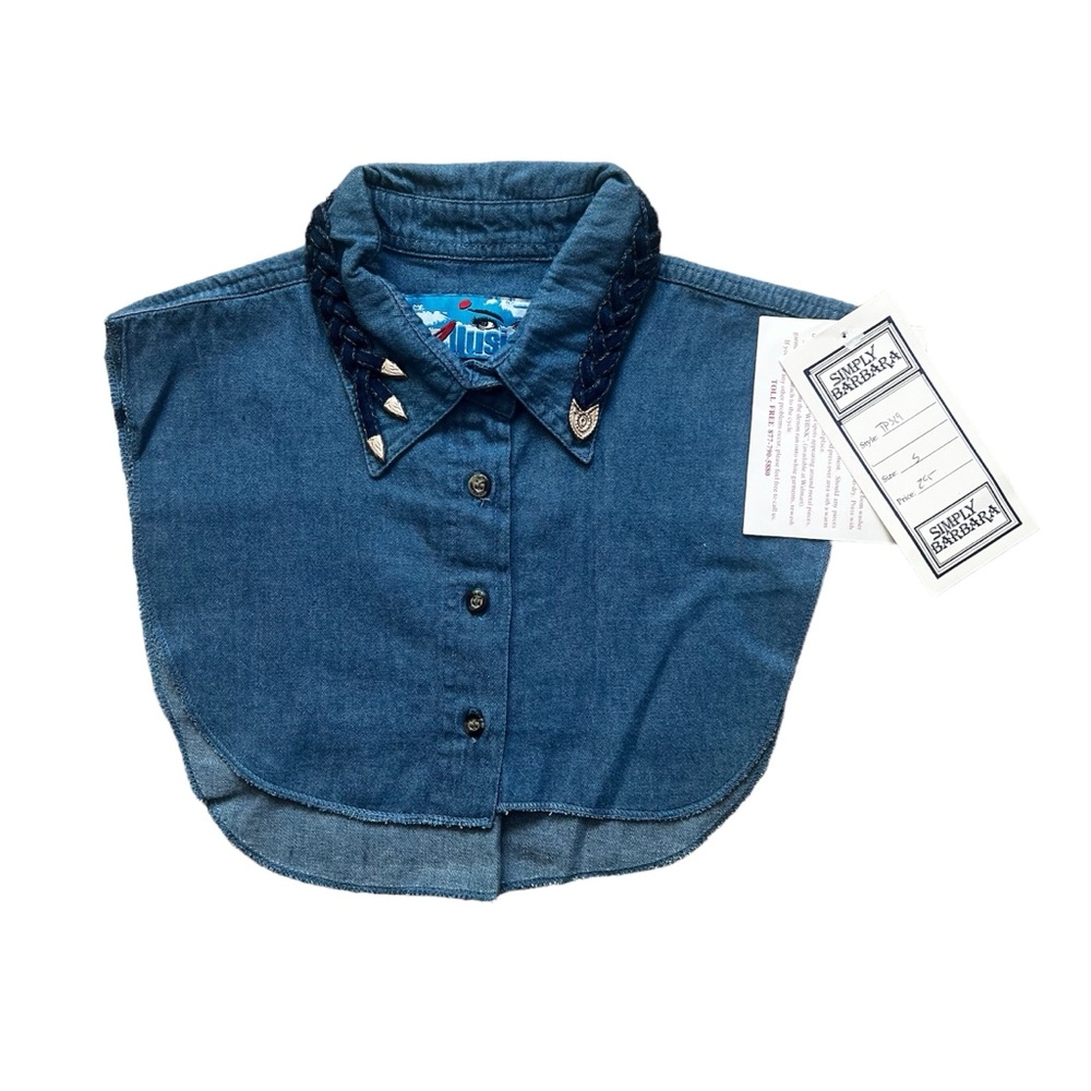 Allusions Jean Western Shall Bib Youth Small with Braided Collar New With Tags